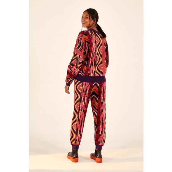 NWOT FARM Rio Striped Colorful Patchwork Sweater Size Small - Picture 7 of 13